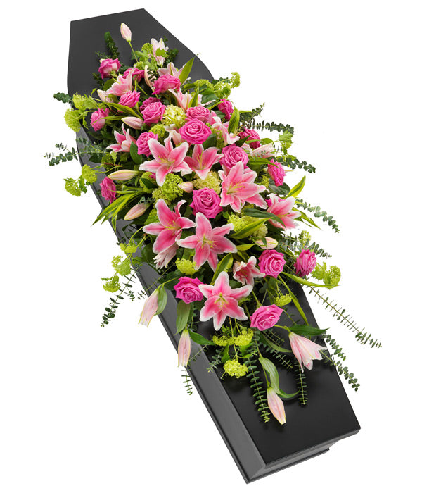 Rose & Lily Coffin Spray