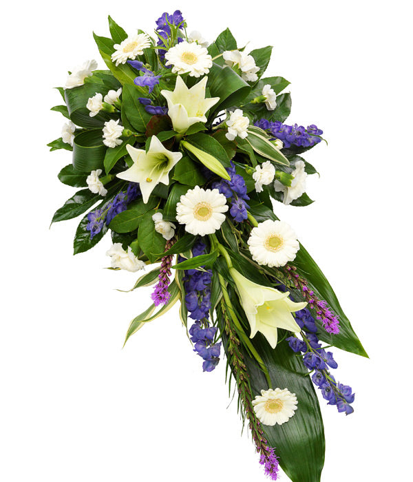 Purple & White Lily Spray