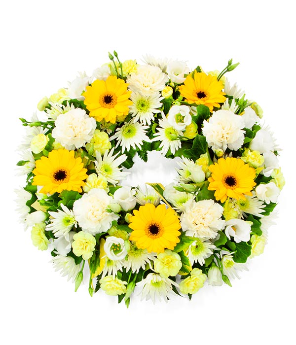 Yellow & White Wreath