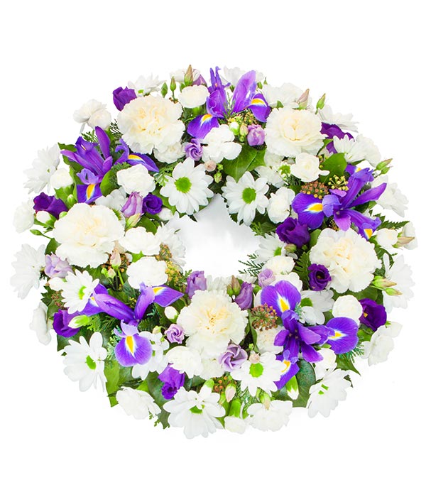 Blue & White Wreath