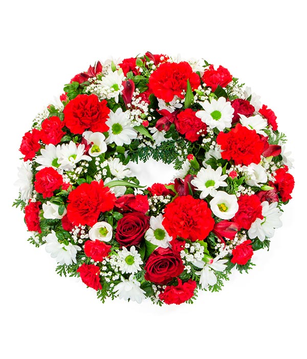 Red & White Wreath